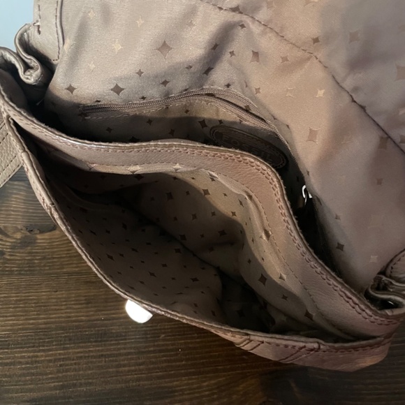 Fossil Maddox leather turn lock crossbody tan - Picture 5 of 8